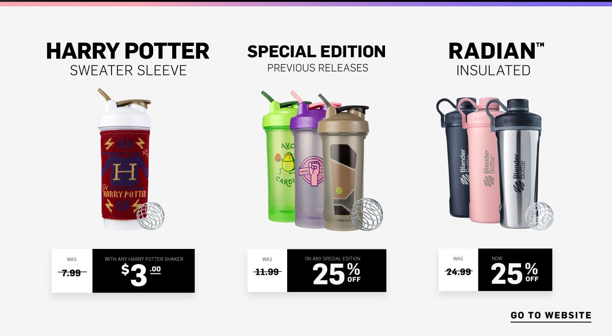 Special Edition Shakers and Radian Insulated Stainless Steel Are 25% Off